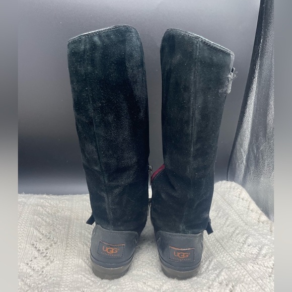 Ugg Women’s 6 Thomsen Black Suede Wool Leather Boot Winter Weatherproof Dry Rain - Picture 4 of 7